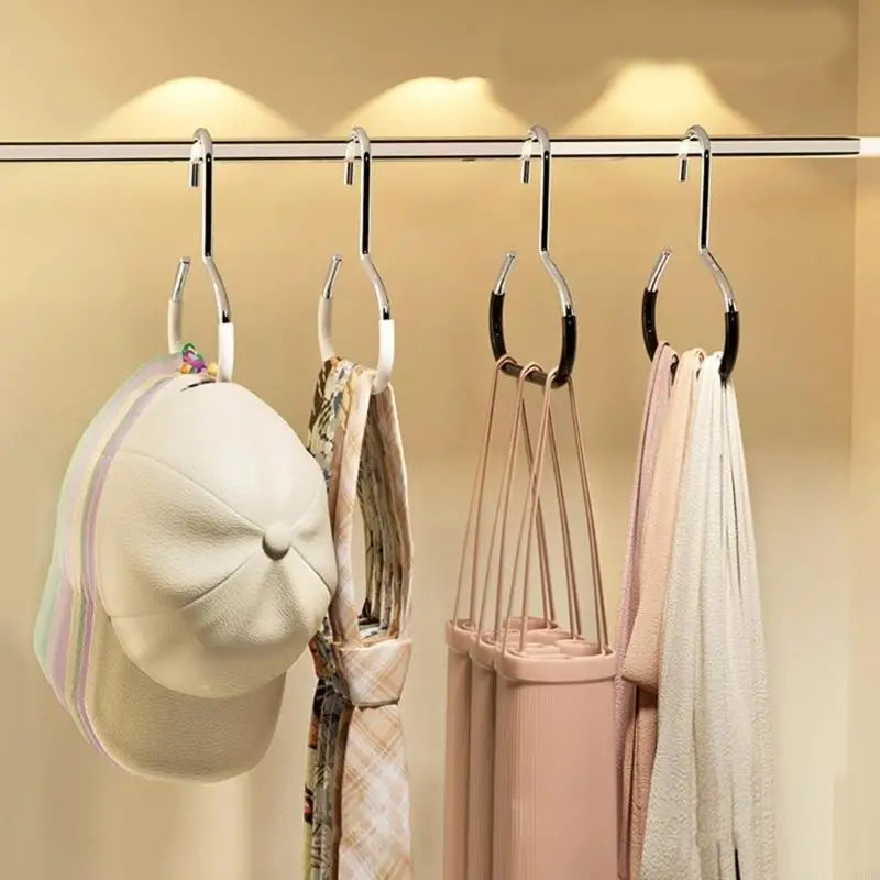 Multipurpose Metal Scarf Belt Hangers Wardrobe Nonslip Design