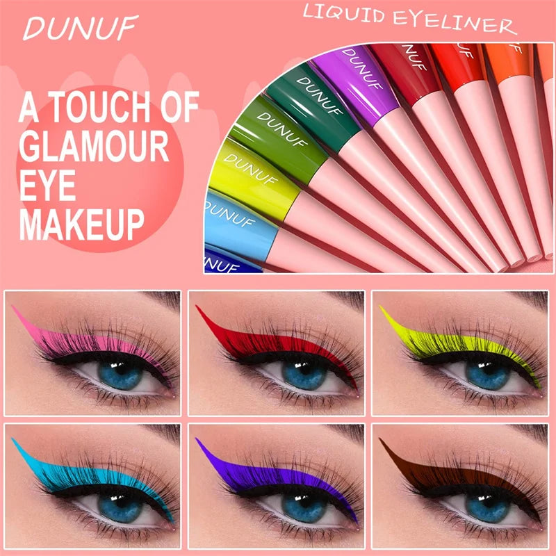 18 Colors Matte Colorful Liquid Eyeliner Pencil Waterproof Lasting Zpaxo