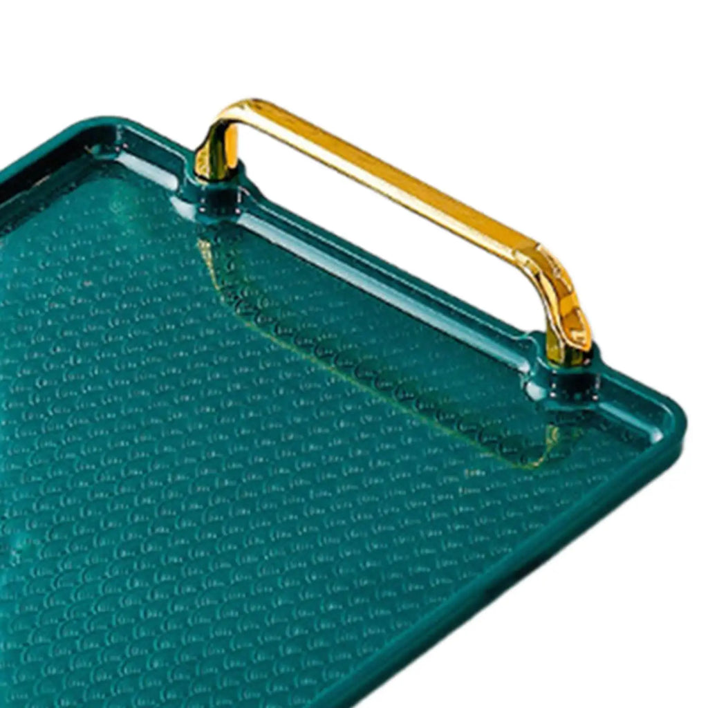 Rectangular Serving Tray with Handles – Vanity & Kitchen Platter Serving Tray Zpaxo