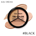 Professional Concealer Palette 3 Shades, Full Coverage Dark Circle Corrector, Face Makeup for Flawless Skin Zpaxo BLACK