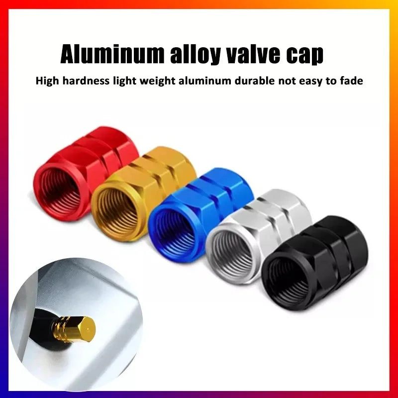 Aluminum Tire Valve Stem Caps 4/8 Pack – Car, Bike & Truck