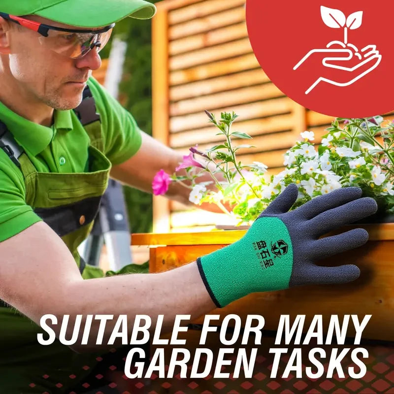 2 Pairs Gardening Gloves - Non-Slip, Ergonomic Design for Outdoor Work, Car Repair, Fishing - Durable & Multi-Purpose (Men & Wom Zpaxo