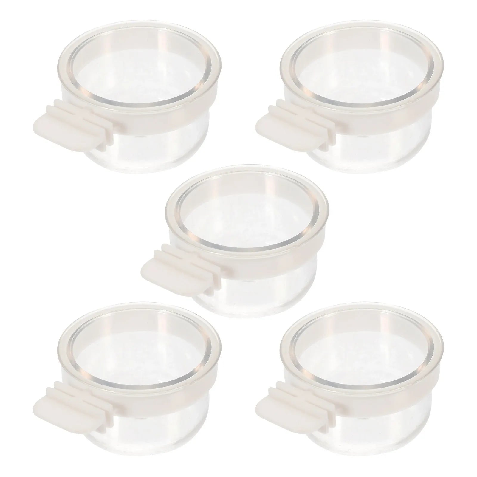 Transparent Acrylic Bird Food Box Hanging Parrot Cage Bowl
