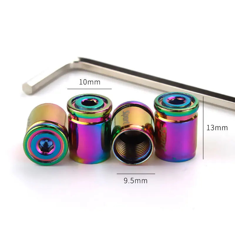 Universal Anti-Theft Aluminum Tire Valve Stem Caps – 4 Pack