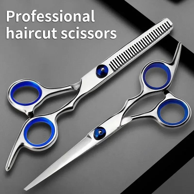 Professional Hairdressing Scissors Stainless Steel Cutting Thinning Barber Shear for Home Salon Use Zpaxo