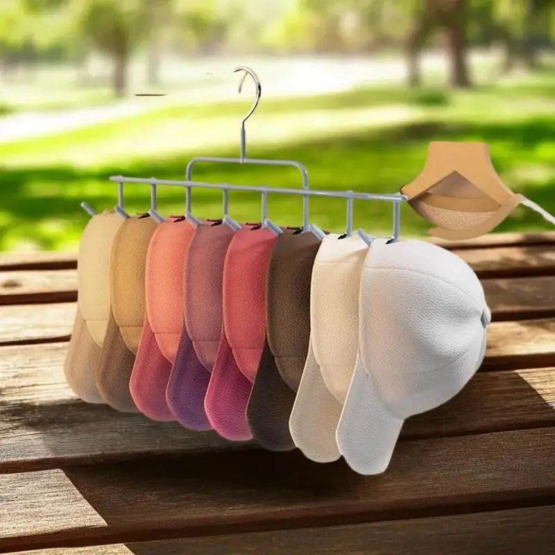 Hat Holder Instagram-style Cap Hanger Hooks Accommodates 8 Caps Dorm Zpaxo