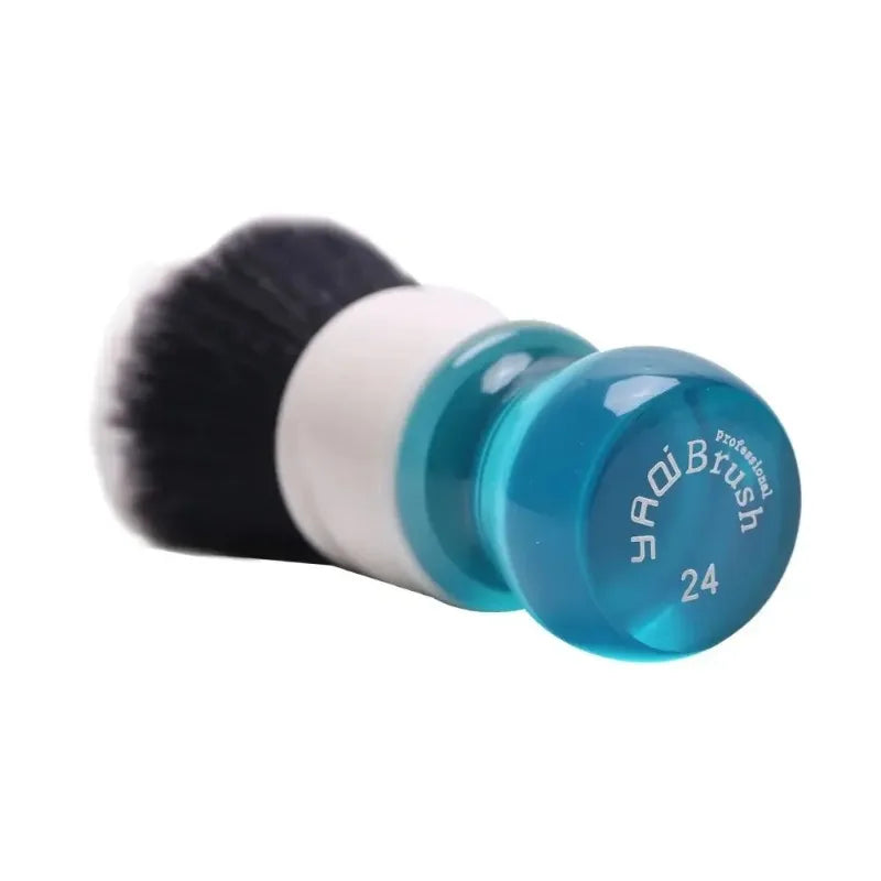 Yaqi 24MM Synthetic Hair Aqua Shaving Brush Tuxedo Wet For Mens Solid Color Simple Portable Travel YAQI Shaving Brushes Zpaxo