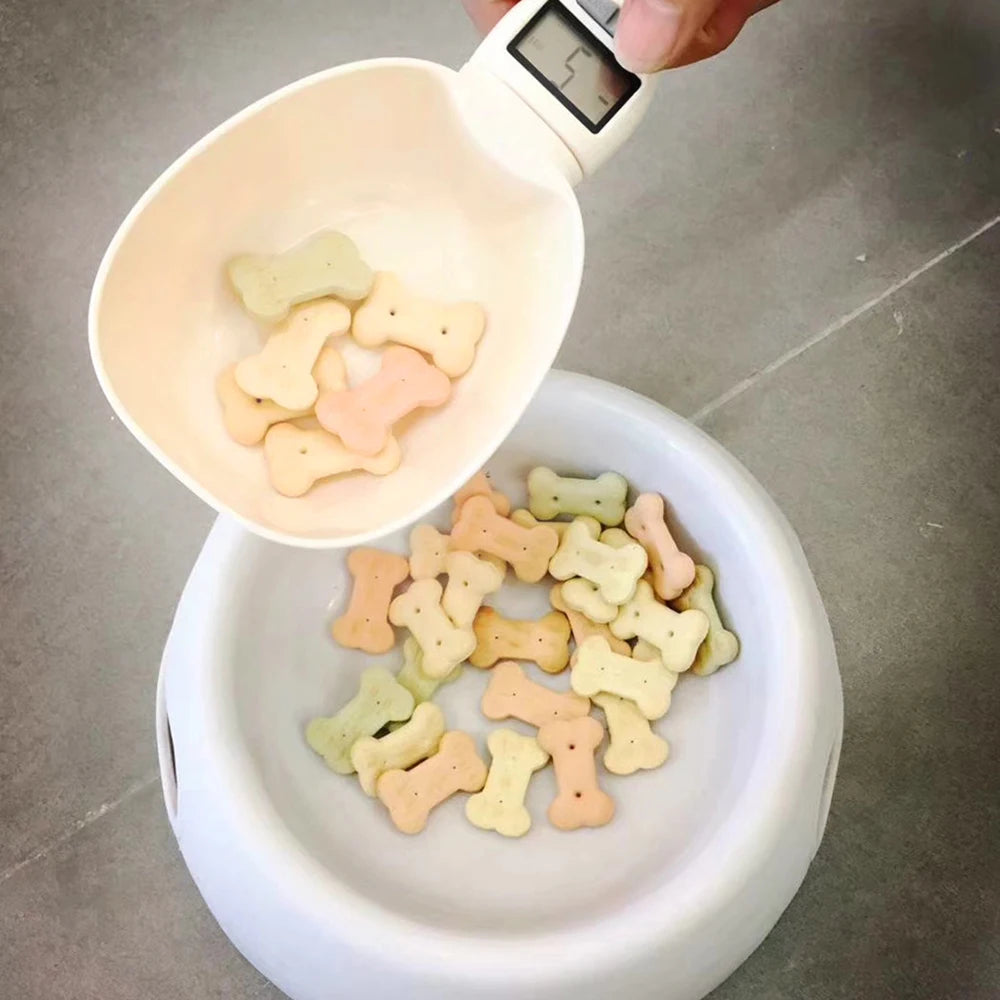 Mini Pet Food Scale Spoon Electronic Measuring Cup Dog Cat Feeding Bowl Volumn Portable Weighing Meter with LED Display Feeder Zpaxo