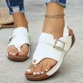 Summer Women Wedges Sandals 2026 Trend Open Toe Sandals Outdoor Casual Platform Shoes Plus Size Daily Comfortable Shoes Women Zpaxo WHITE 43