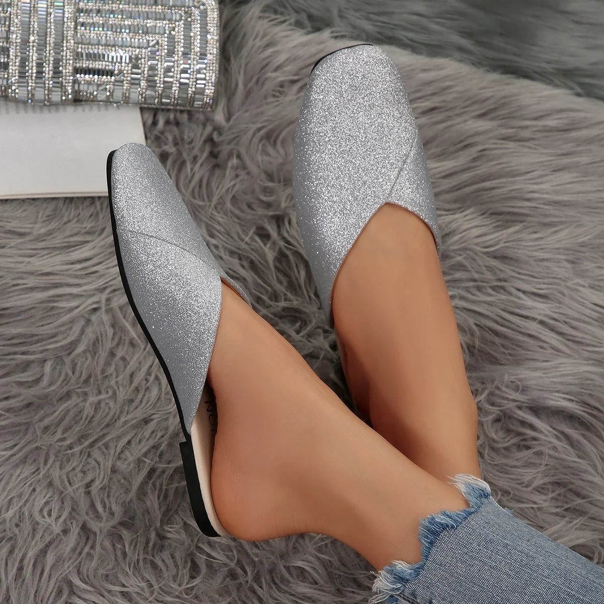 Women Slippers Fashion Slip Mules Shoes Big Flat 2025 Casual Outdoor Zpaxo