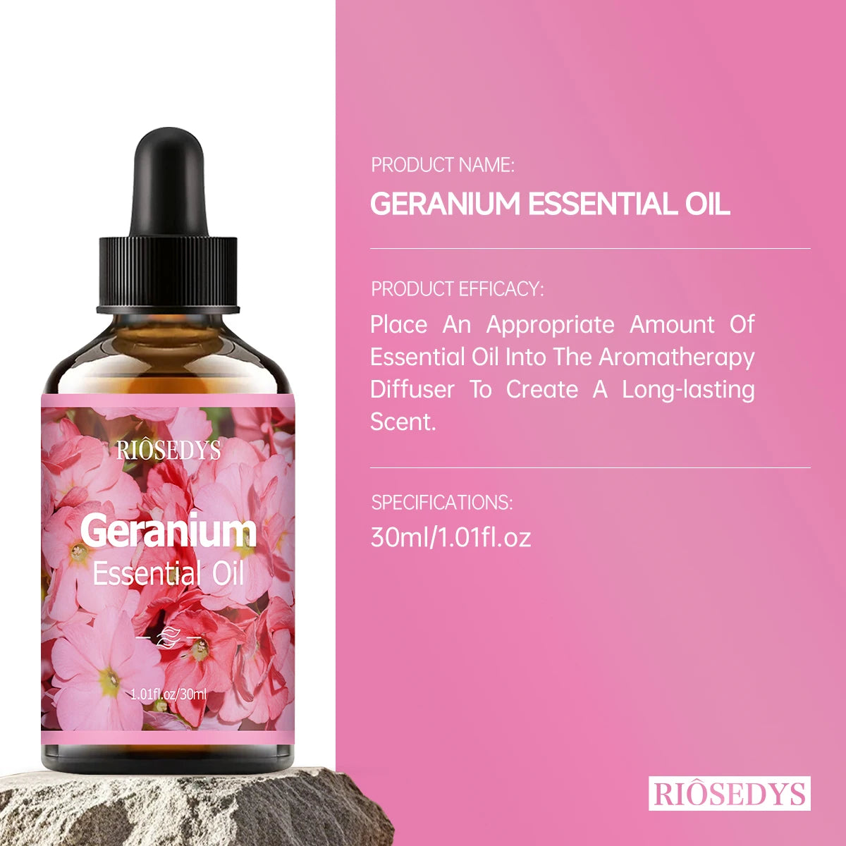 Geranium essential oil natural fragrance, is suitable for body massage treatments ,hair care anddiffuser Zpaxo