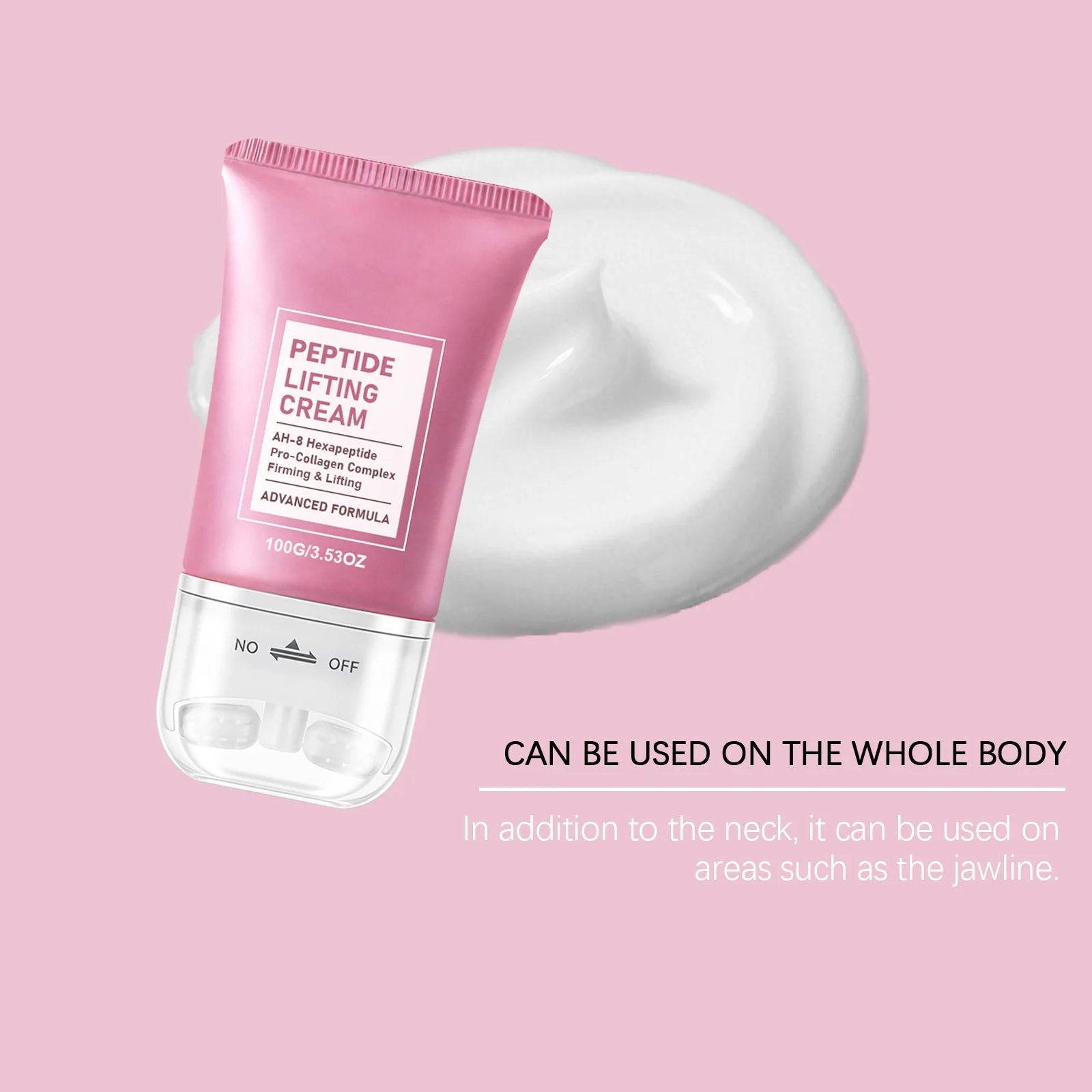 Neck Roller Care Cream Massager Firming Smoothing Moisturizer Gentle Nourishing Long Lasting Hydration Body Care 100g Zpaxo
