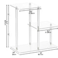 Acrylic End Table 3 Tier Clear Side Nightstand Transparent Furniture