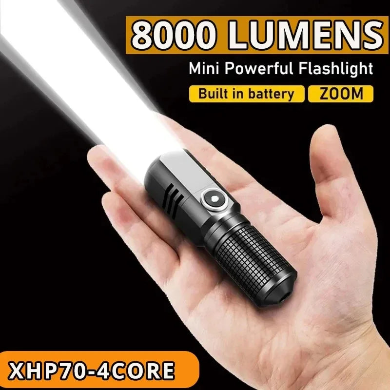 ESMARTER Mini Tactical Flashlight – Zoomable USB Rechargeable LED