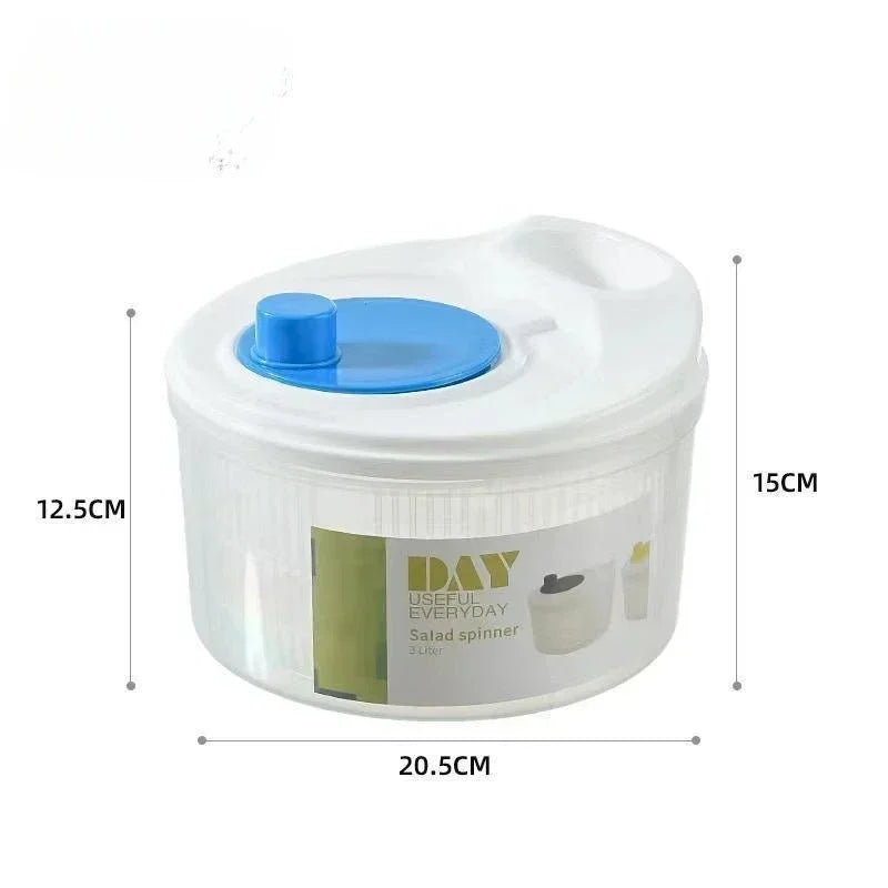 Hot Household Food Grade Vegetable Dehydrator, Kitchen Vegetable Washing and Draining Basin, Fruit and Vegetable Draining Tool Zpaxo Blue