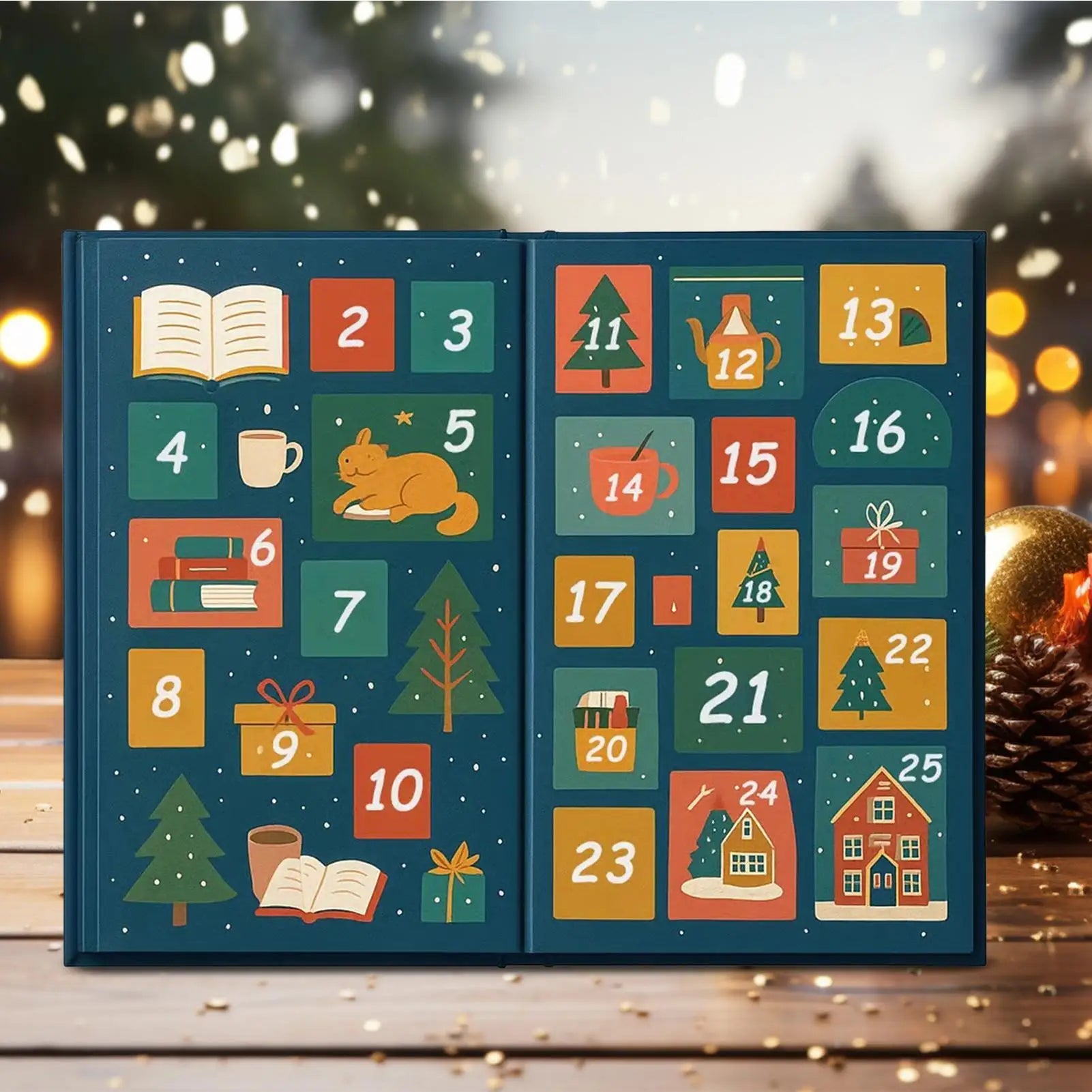 Book Lover Advent Calendar 24 Days 2D Acrylic Bookmark Pendant