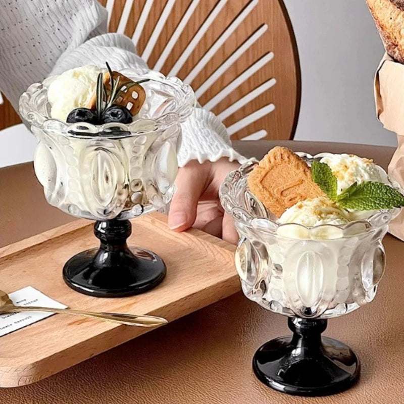 Hot Nordic Relief Cup Glass Cup Ice Cream Ice Cream Dessert Yogurt Pudding Home Dessert Coffee Cup Home Breakfast Container Zpaxo