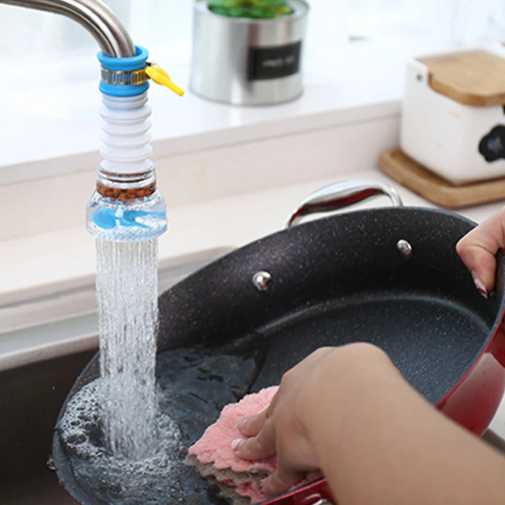 Faucet Filter Extender 360 Rotating Adjustable Faucet Spout Water Filter Water Saving Device for Home Kitchen Bathroom Zpaxo