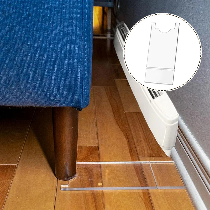 1/2PCS Clear Couch & Bed Stopper Universal Adjustable Wall Spacer For Furniture Prevents Sliding & Protects Walls Fire Safe Zpaxo