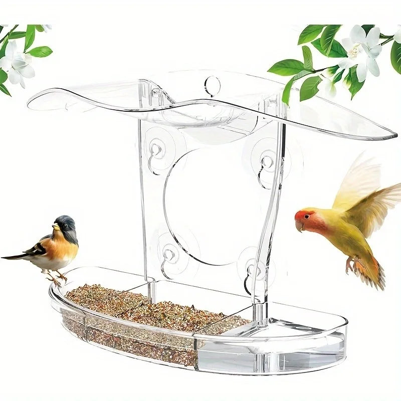 Window Bird Feeders Strong Suction Cups Outdoors Cup Feeder Wild
