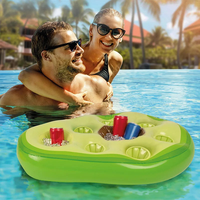 Inflatable Avocado Ice Bucket Drink Holder Hawaii Theme Party Summer Zpaxo