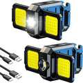 Mini COB LED Keychain Flashlight | USB-C Rechargeable Work Light LED Keychain Work Light Zpaxo 2PCS