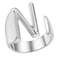 1PC High-end Fashion Hollow A-Z Letter Adjustable Opening Ring Alphabet Party Rings Jewelry Gift For Women Кольца JR21003 Zpaxo N