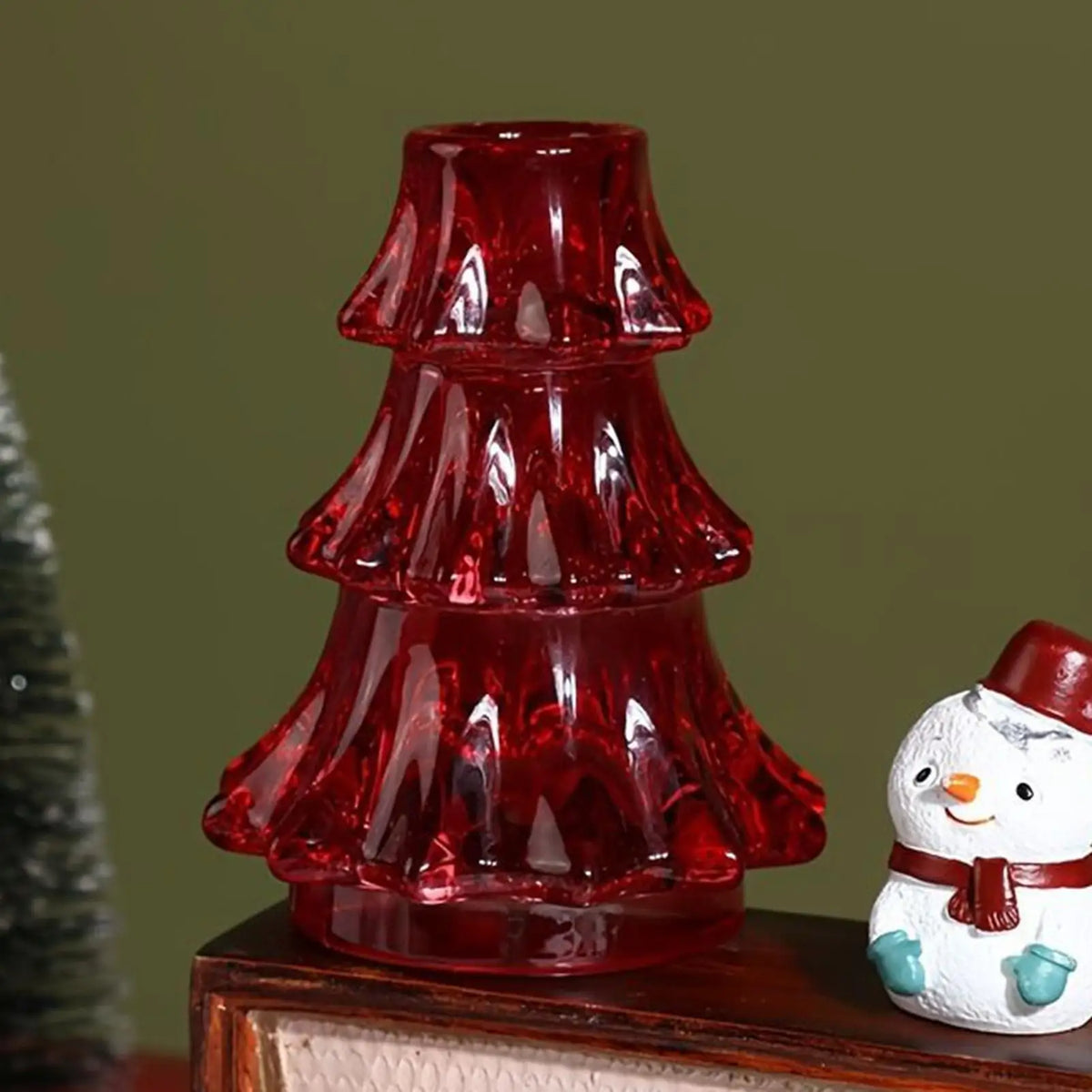 Glass Candle Holders Vintage Holiday Decoration Tapered Candlestick Zpaxo