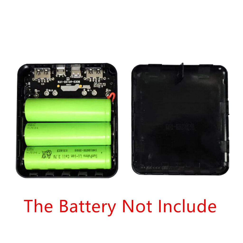 18650 Power Bank Cases 3X Battery Holder Storage Box Case 3 Slot