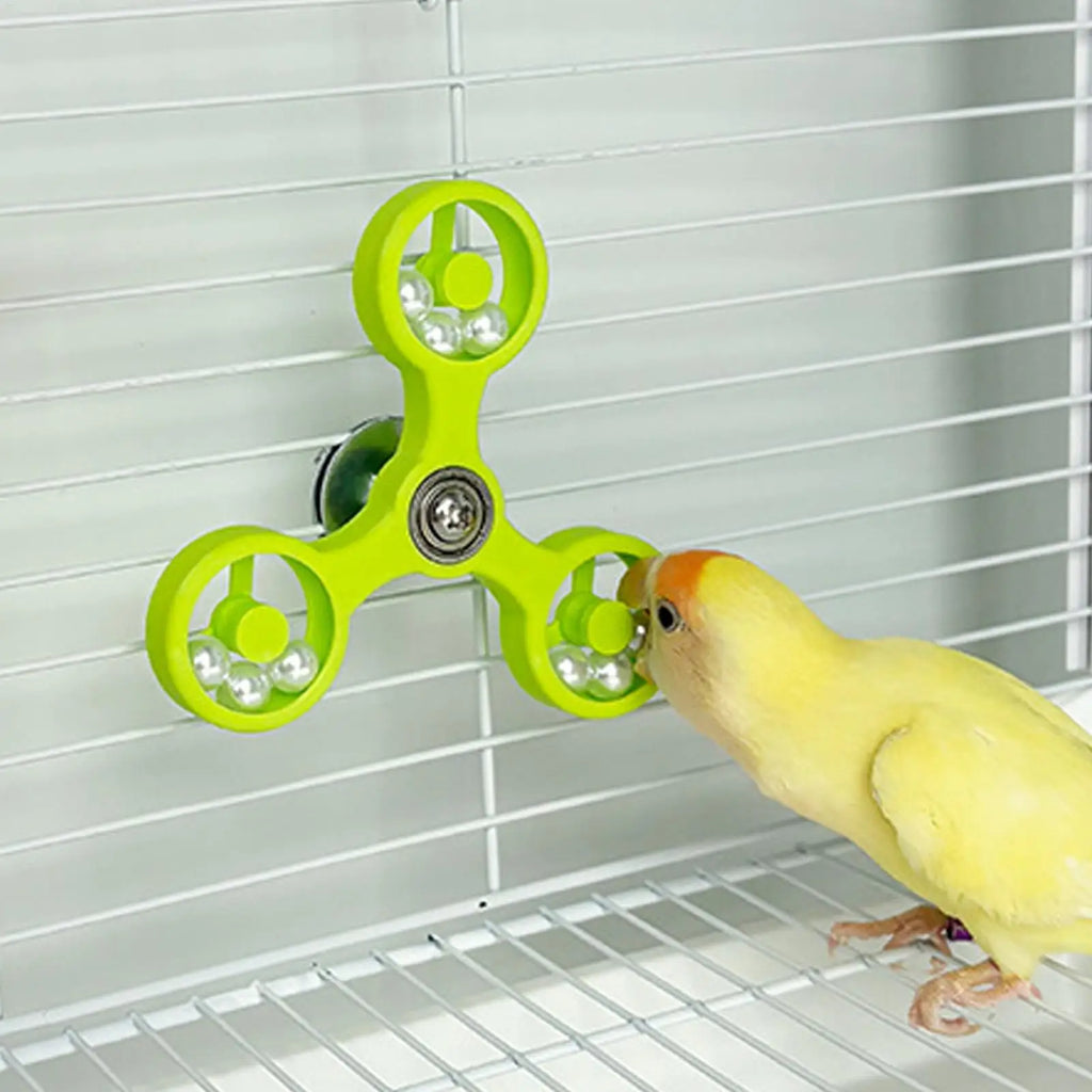 Bird Toys for Parrots Bite-Resistant Bird Cage Accessories Parrot Toys Spinner Wheel for Chewing Entertainment Boredom Relief Zpaxo