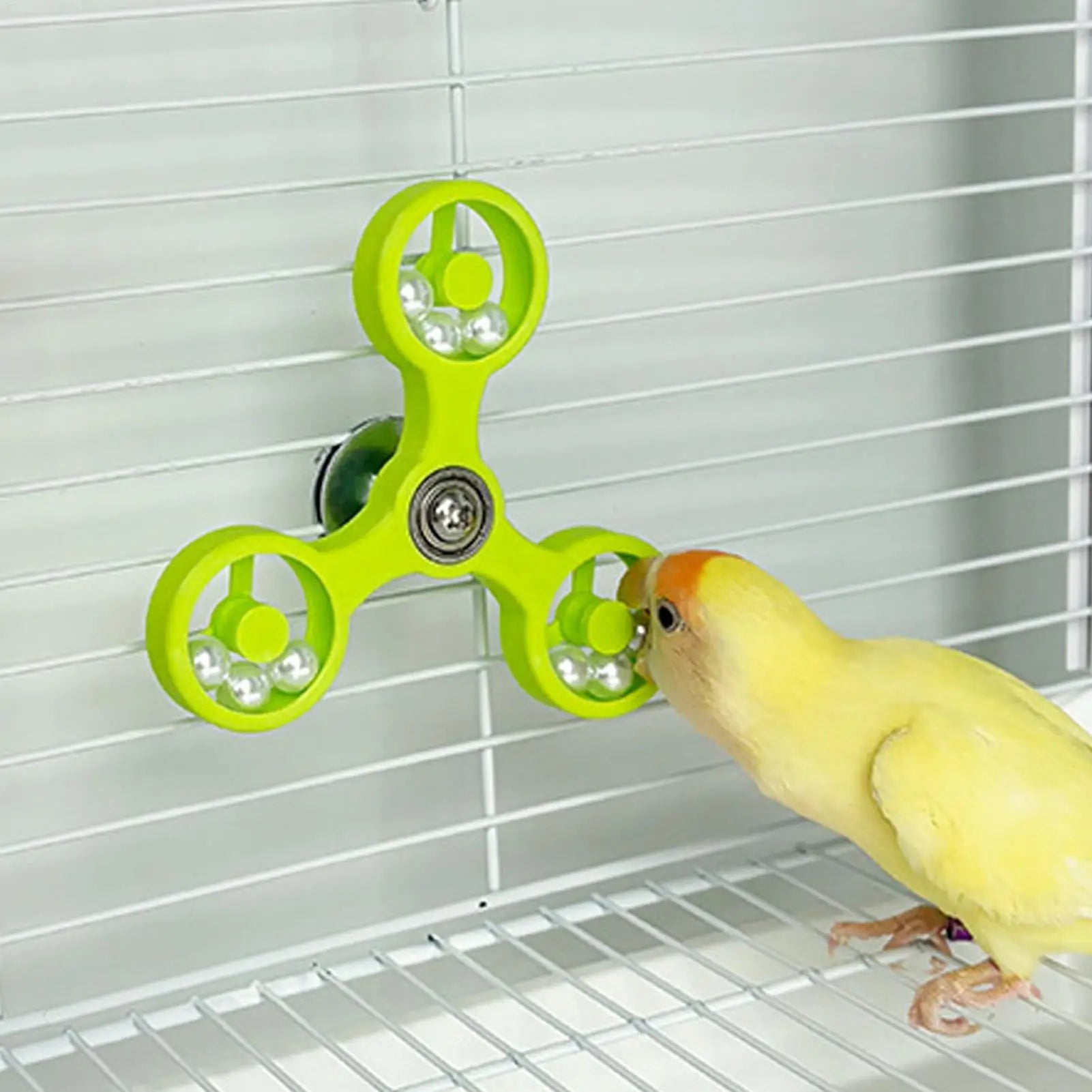 Bird Toys for Parrots Bite-Resistant Bird Cage Accessories Parrot Toys Spinner Wheel for Chewing Entertainment Boredom Relief Zpaxo