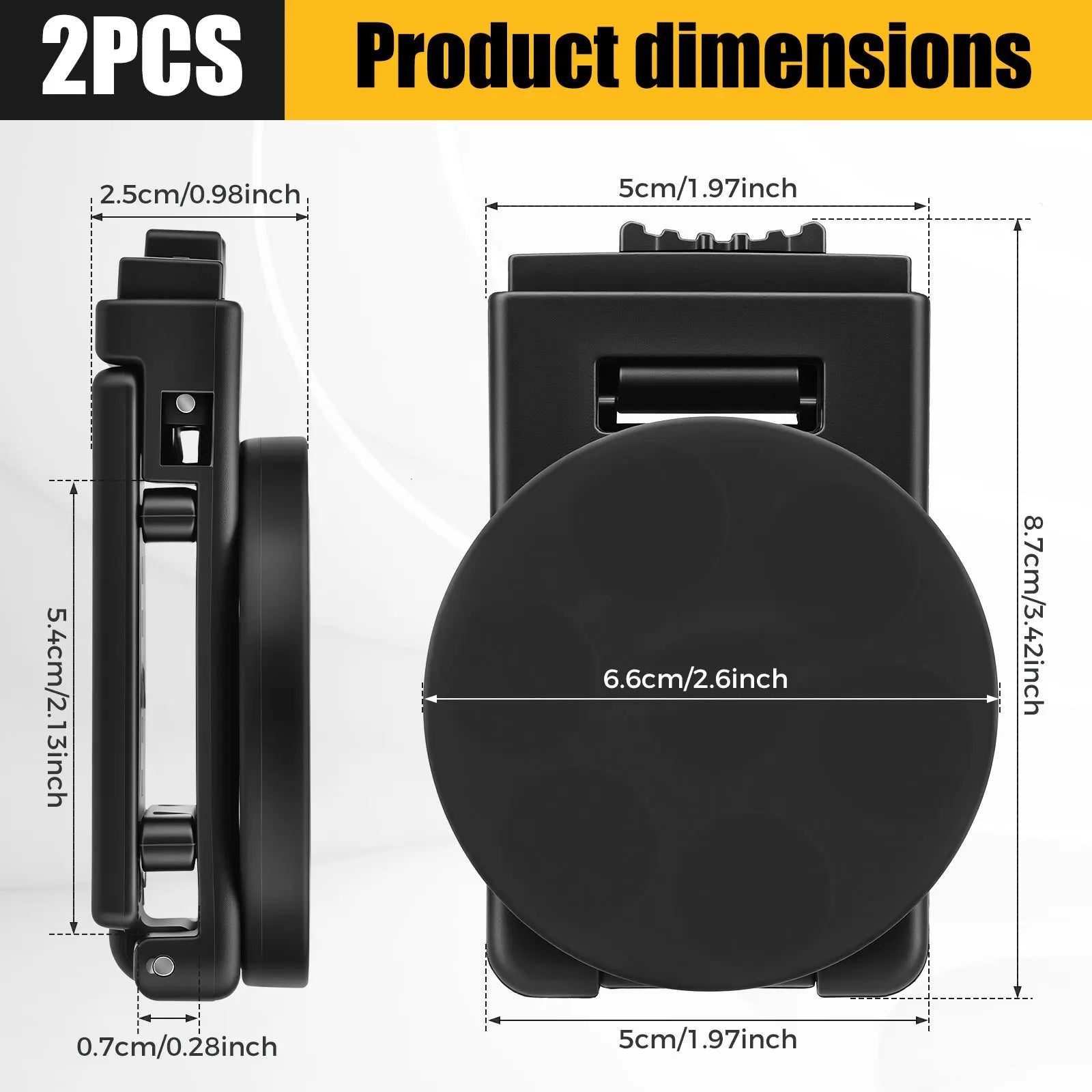 Magnetic Tool Belt Clip Heavy Duty Magnet Holster Hands Free Hardware Organizer For Hammer Screwdriver Drill Bit HVAC Plumber Zpaxo 2pcs