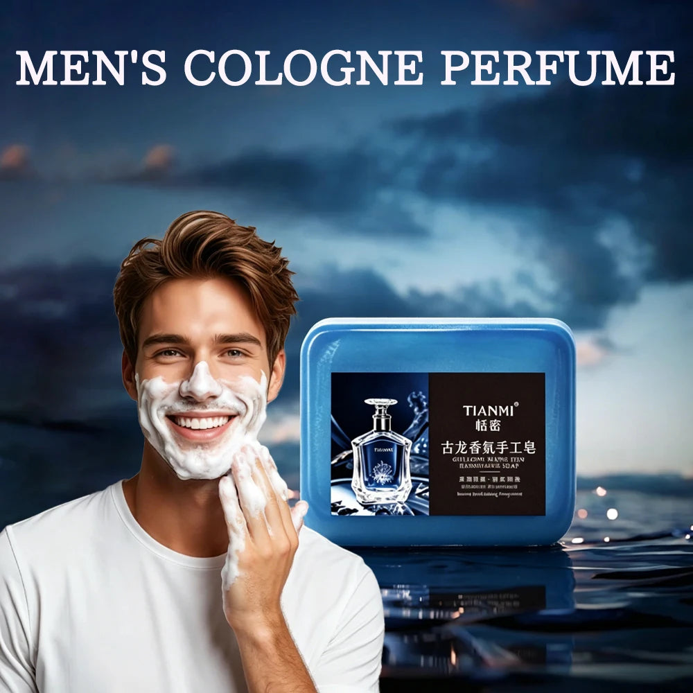 2-Pack Men's Cologne 3-in-1 Soap – Hair, Face & Body Bar Men's Bar Soap Zpaxo