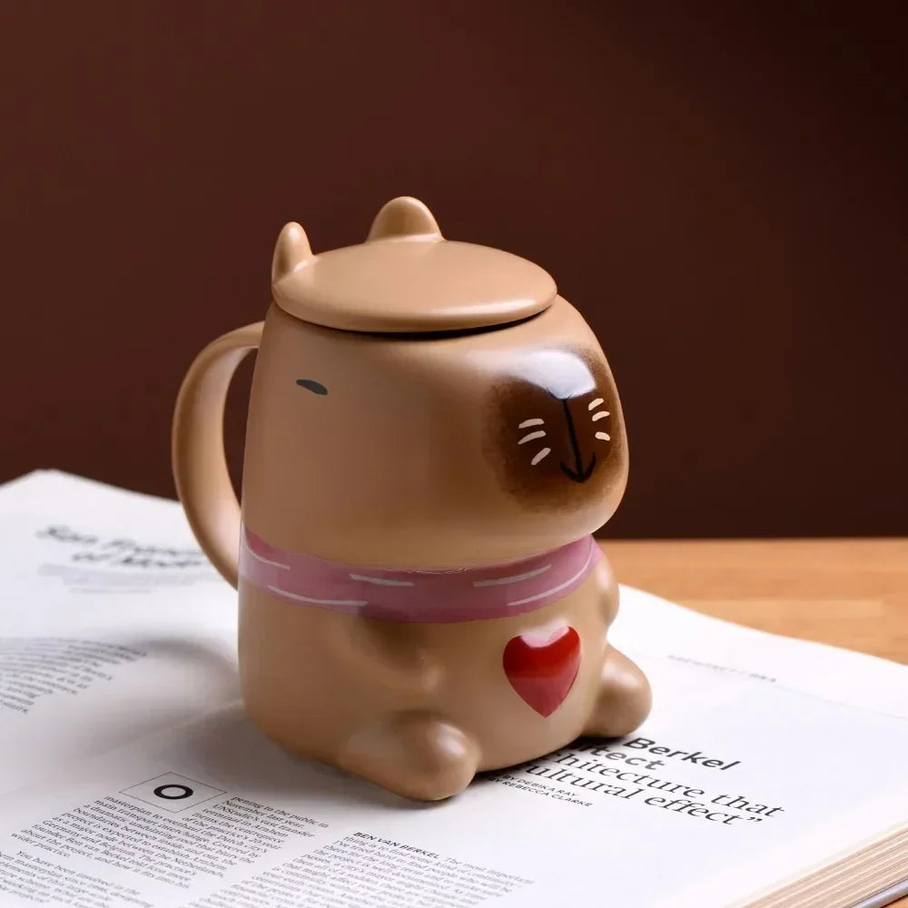 Ceramic Capybara Mug – Cute Cartoon Coffee & Milk Cup 400ml Ceramic Novelty Mug Zpaxo 400ml