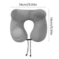 Inflatable Travel Neck Pillow – U-Shape Plush Support Pillow Travel Neck Pillow Zpaxo Gray