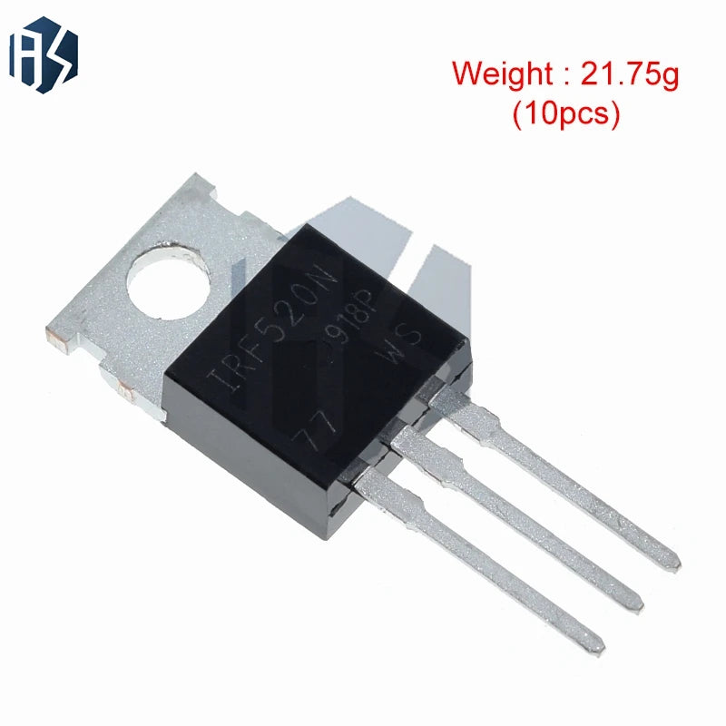 IRF Series Power MOSFET Transistors TO-220 Package IRF510 520 530 540 Zpaxo