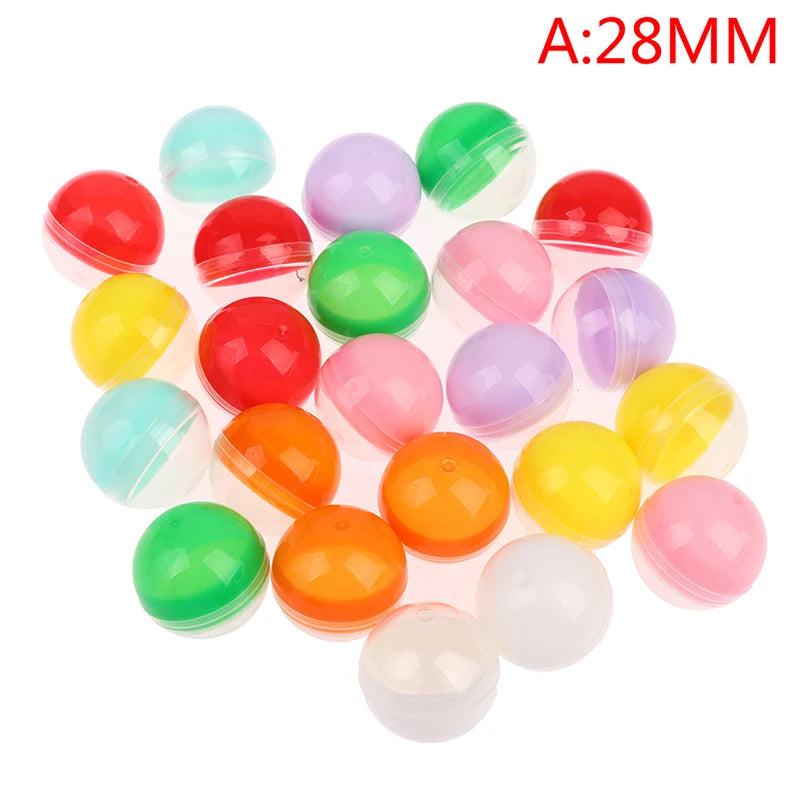 ▶100Pcs Mini 28/32/35/38MM Clear Transparent Plastic Capsule Toy Surprise Ball Tiny Container Making Things Model Kids Party Toy Zpaxo A