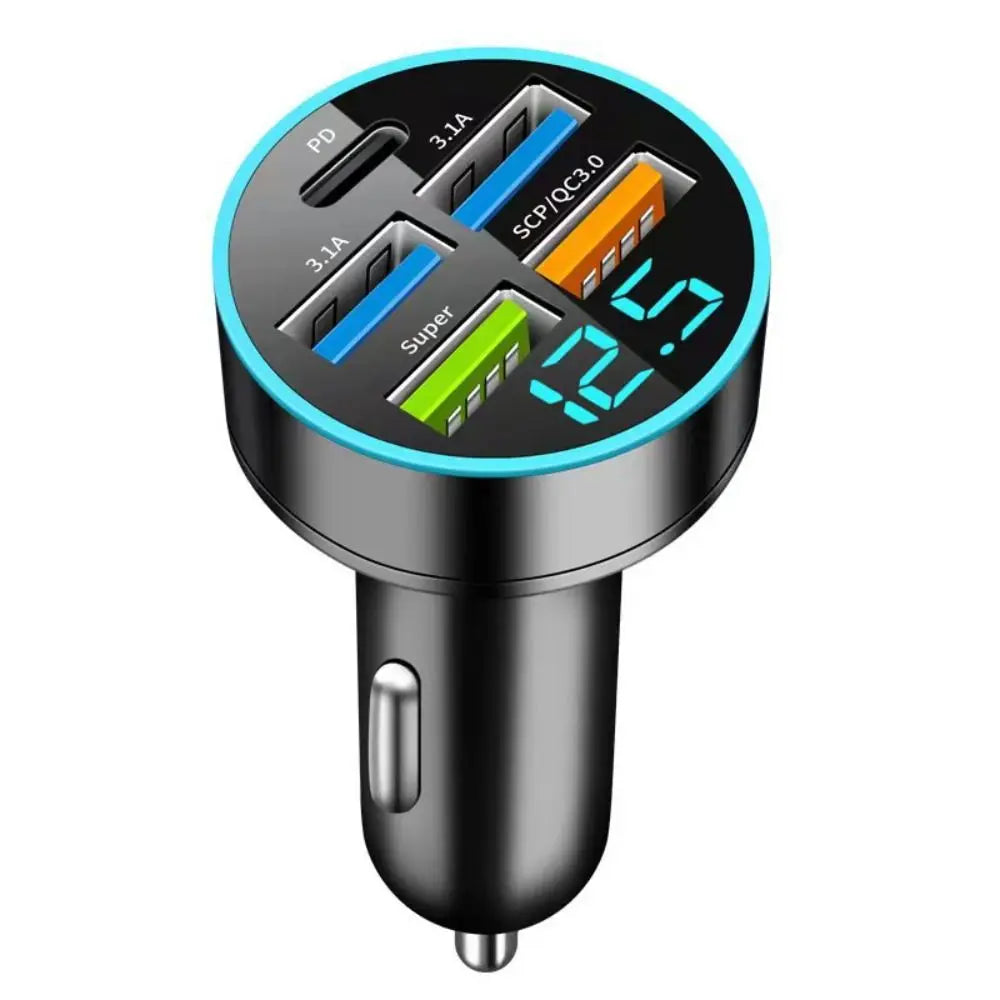 Dual USB Output Mobile Phone Car Charger Fast Charging 5 Ports Zpaxo style 1