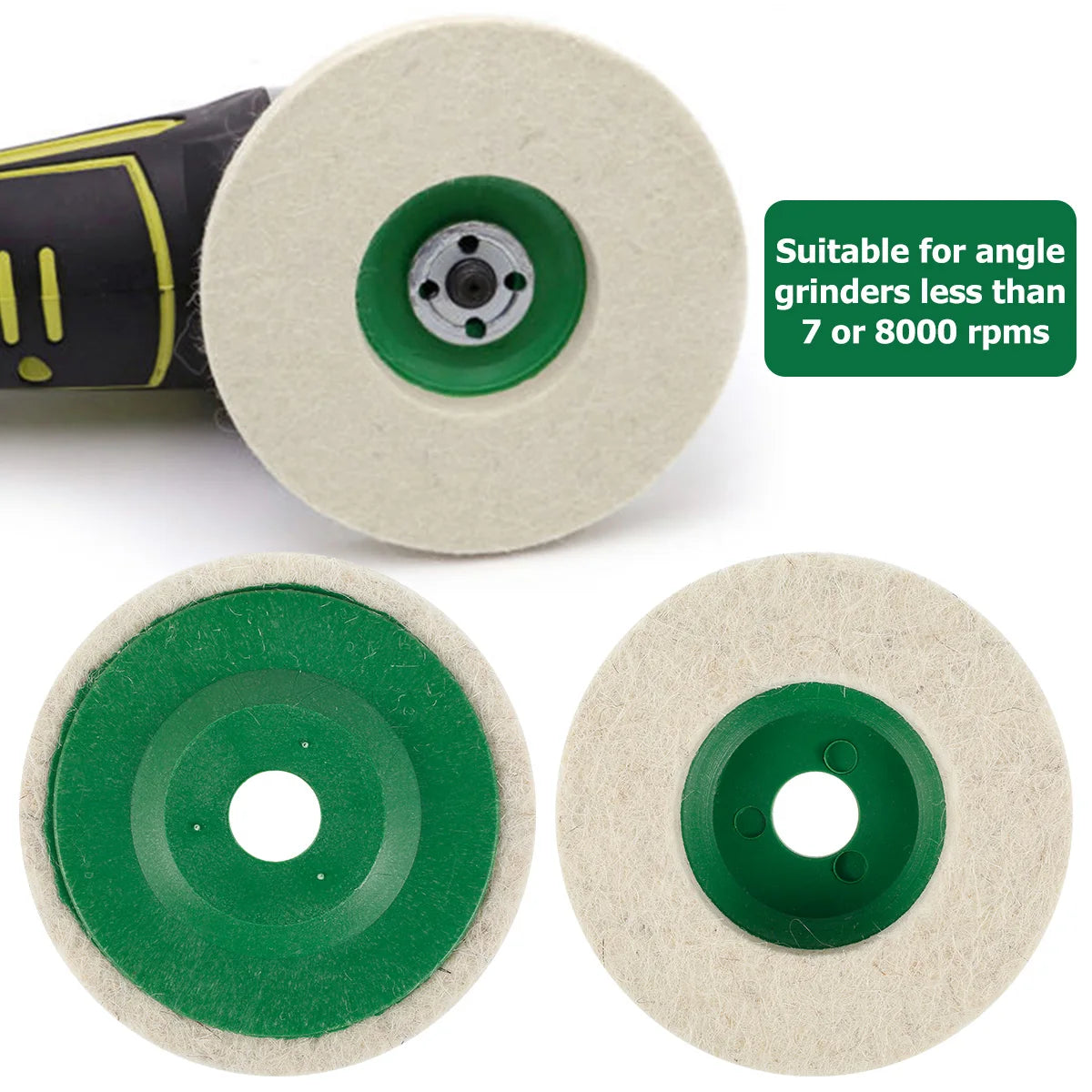 10/20PCS Wool Polishing Wheel Buffing Pad Angle Grinder Wheel Felt Polishing Pad Disc Angle Grinder Accessories for Car Maintain Zpaxo