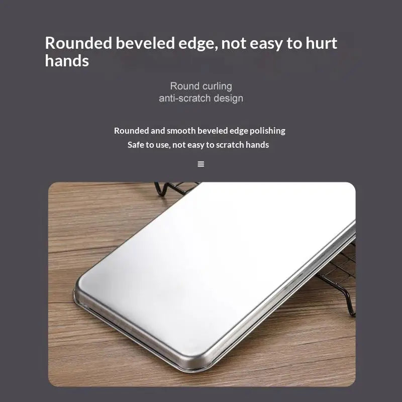 Stainless Steel Barbecue Noodle Storage Serving Trays Rectangle
