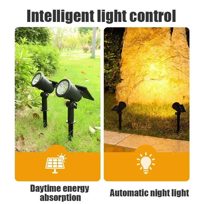 Solar 9 LED Ground Lights Outdoor IP65 Waterproof Brightness Zpaxo