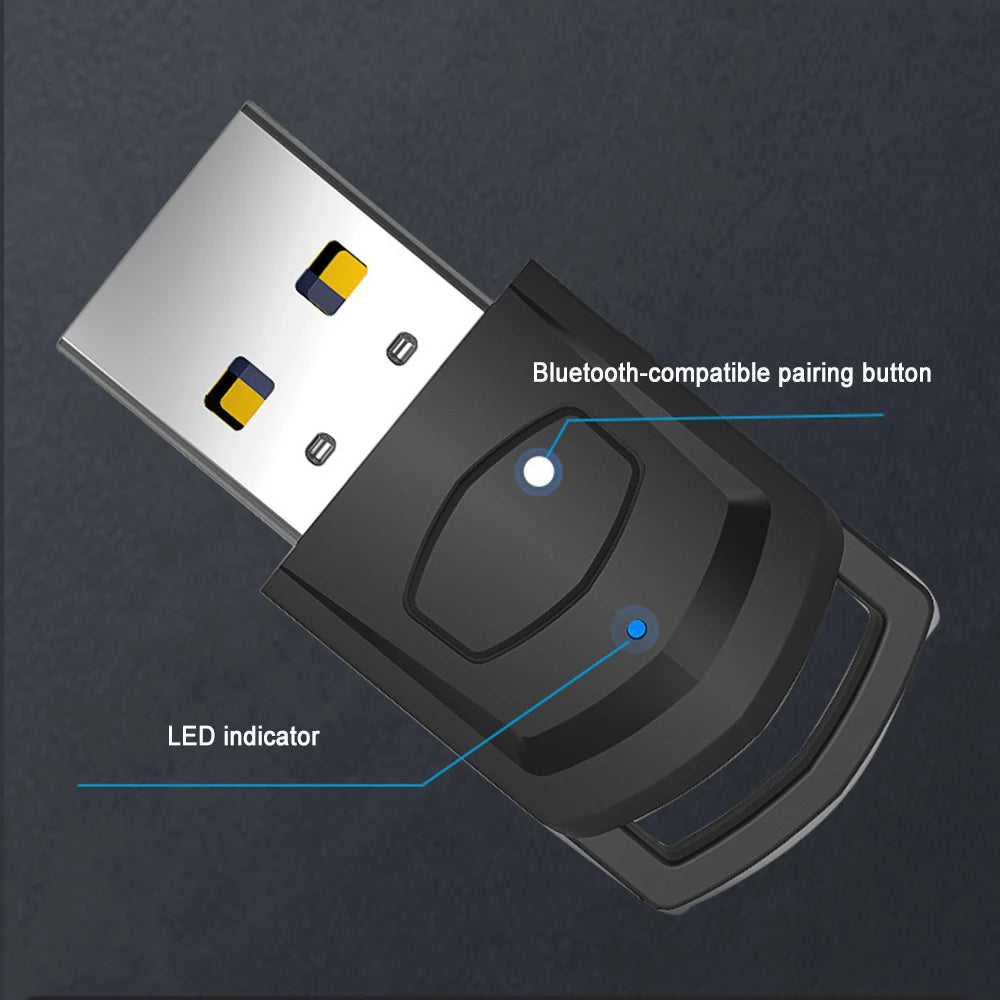 Wireless Game Audio Headphone Adapter Receiver for PS5 PS4 Game Console PC Headset Bluetooth-compatible Audio Transmitter Zpaxo