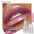 Moisturizing Pearlescent Shimmer Lipstick Glittering Purple Pink Zpaxo 02