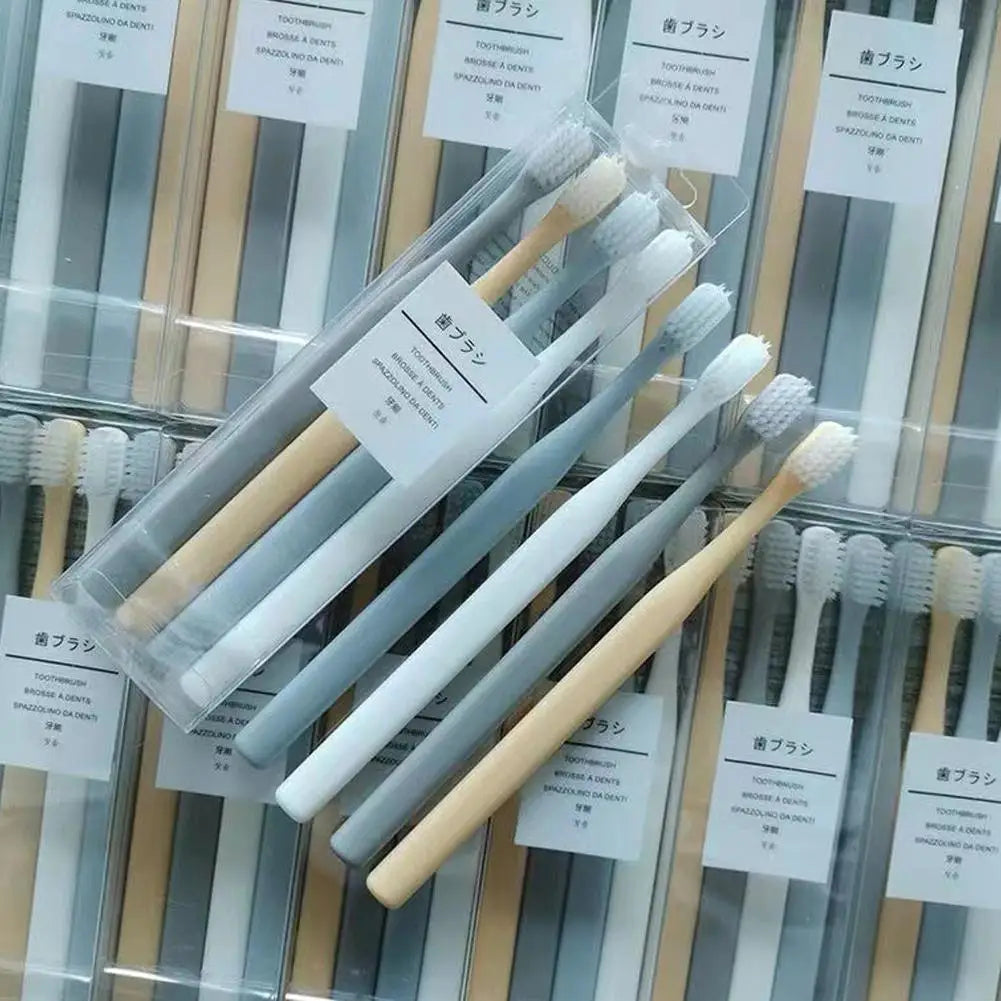 Soft Bristle Small Head Toothbrush Natural Material Ultra Dense Soft Bristles Toothbrush Family Travel Disposable Toothbrush Zpaxo