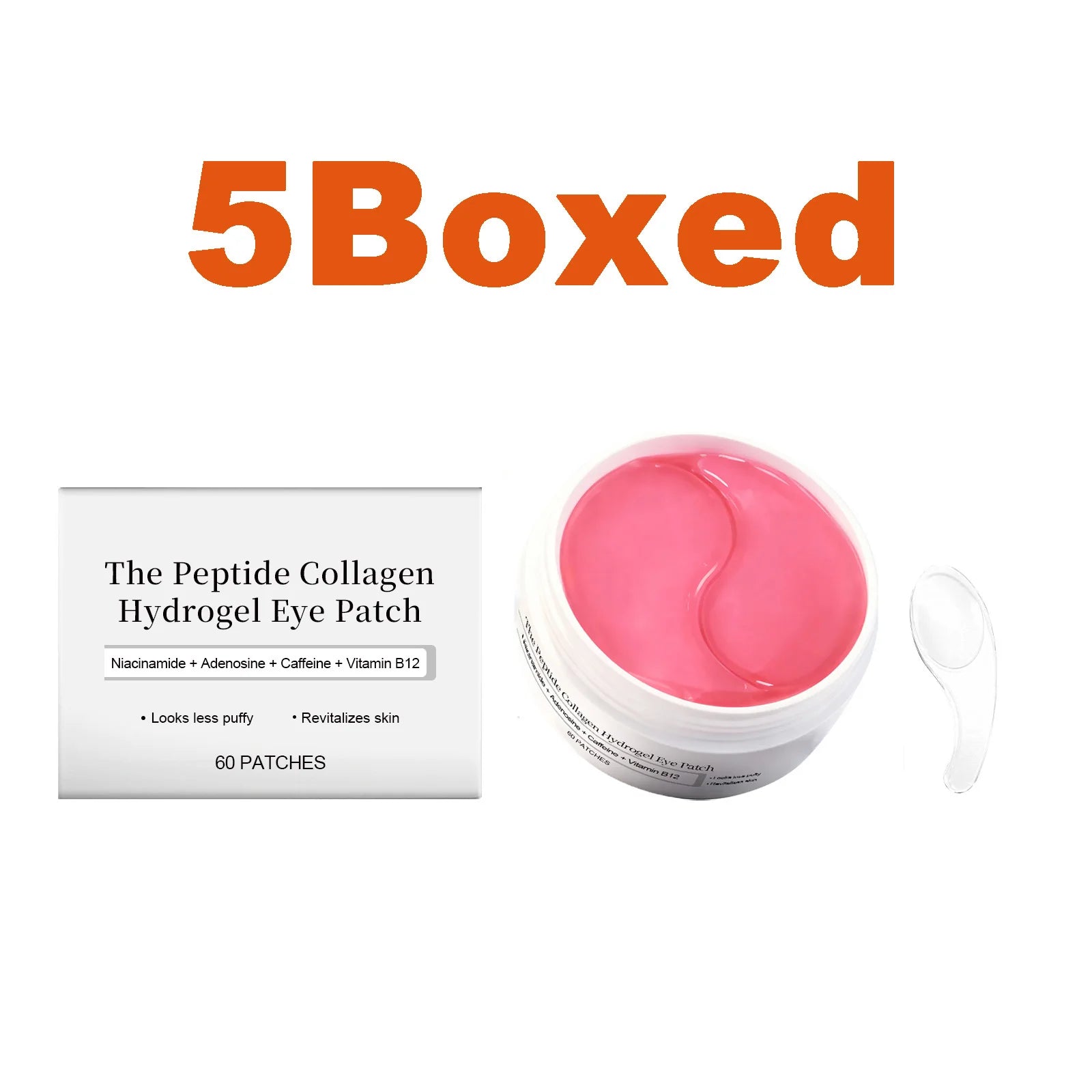 Peptide Collagen Hydrogel Eye Patches – Wrinkles & Dark Circles Eye Gel Patches Zpaxo 5 x 60patches