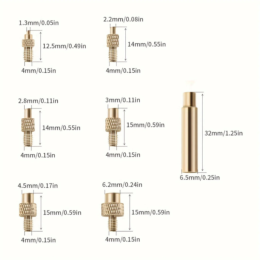 Heat Insert Nut Iron Tip M2 M3 M4 M5 M6 M8 Brass Thread Embedded