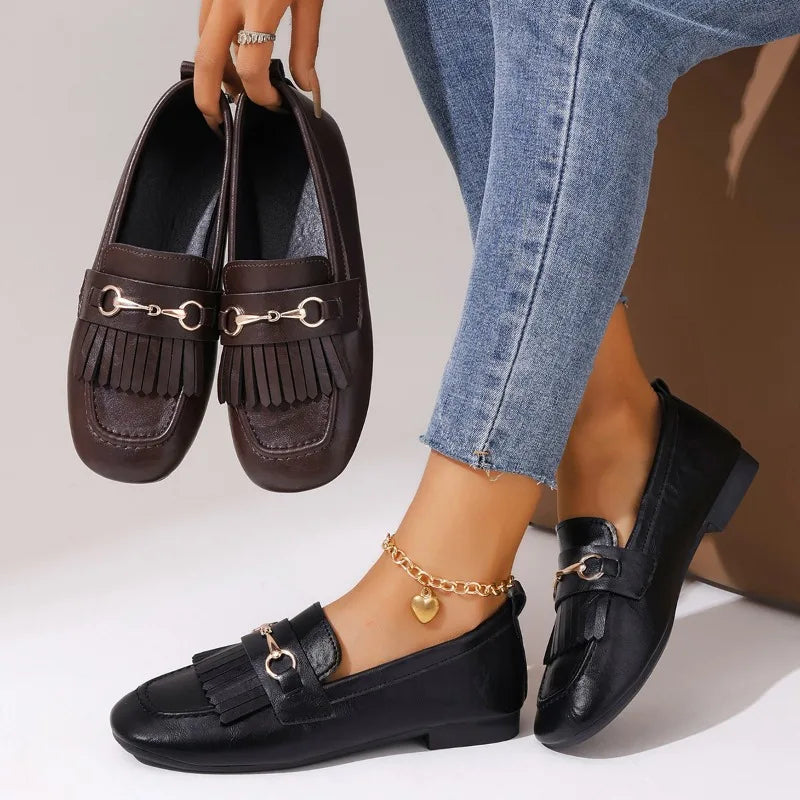 Women's Flat Shallow Mouth Lightweight Comfortable Loafers Women Zpaxo