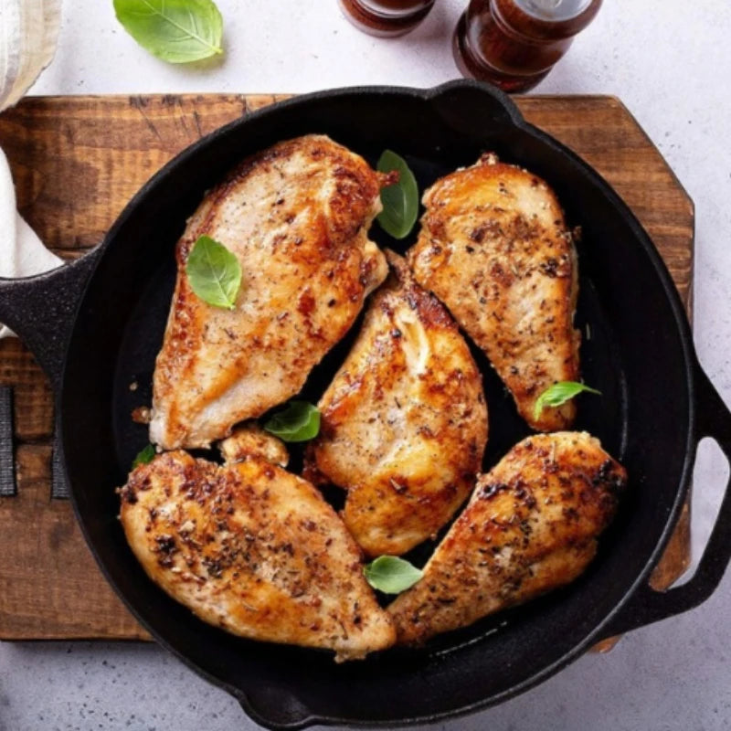 Pre-seasoned Cast Iron Skillet Heavy Duty Grill Campfire Pan Cookware