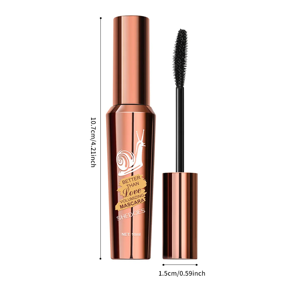 Hovering Snail Mascara, Dense Curl Long-lasting Setting Lengthened Thick Eyelashes Waterproof Zpaxo Black