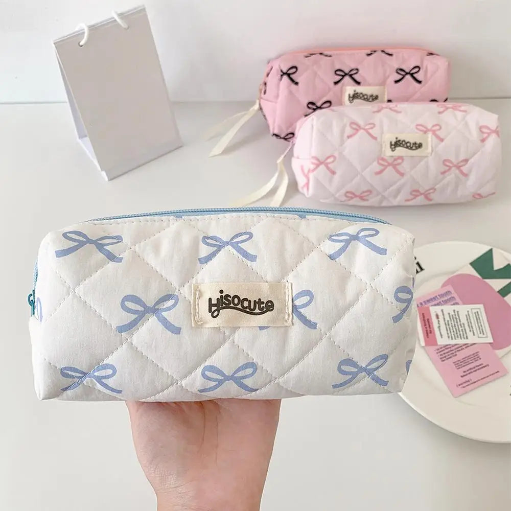Cute Pink Bow Pencil Case – Large Capacity Girls Stationery Bag Pencil Case Zpaxo